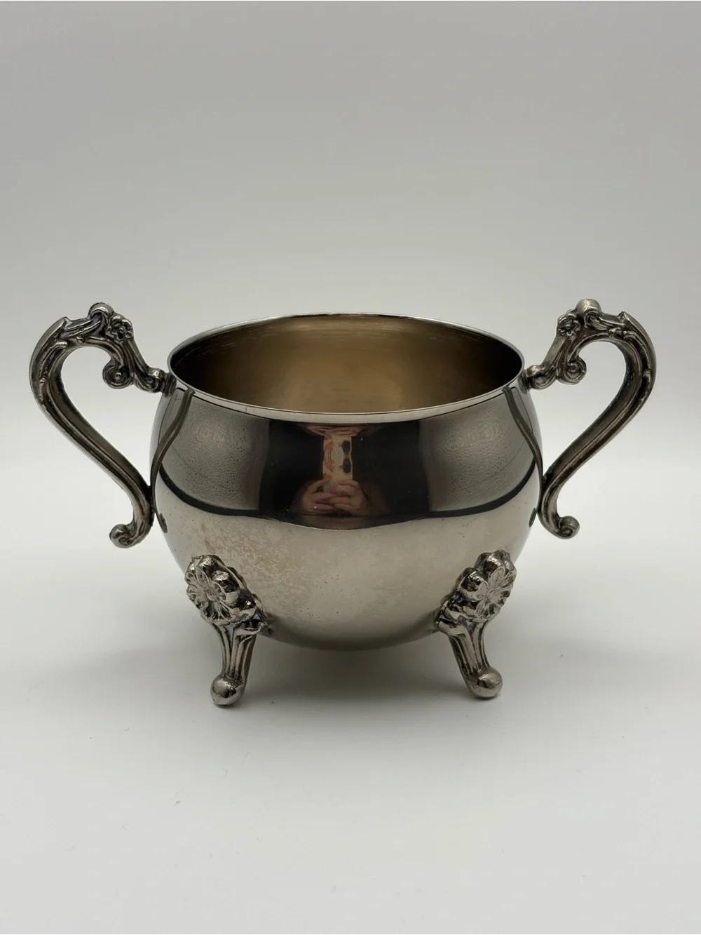 Vintage Leonard Silver Plated Creamer & Sugar Bowl (No Lid) Matching Set Ornate